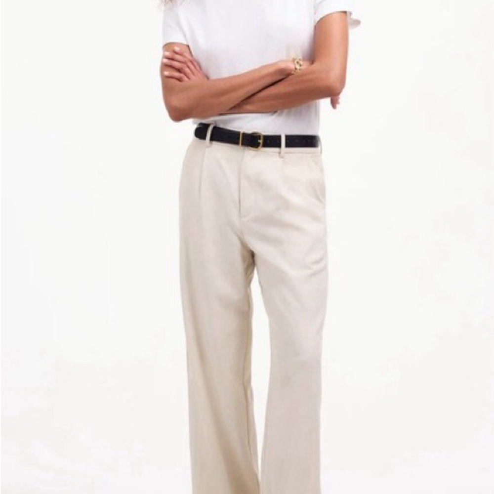 Madewell Cream Wide Leg Pants